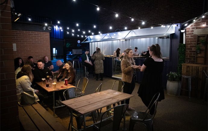 Inside Kelham Island's newest bar Grafters at night