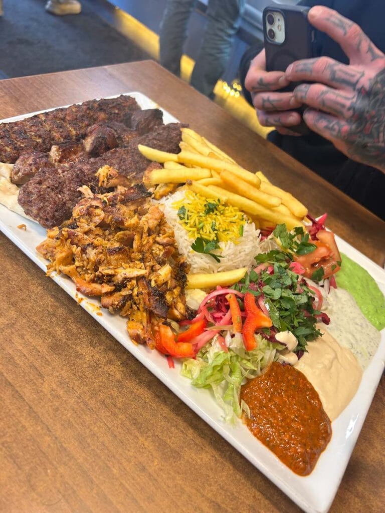Kurdistan Special Dish at Kurdistan Charcoal grill on London road.