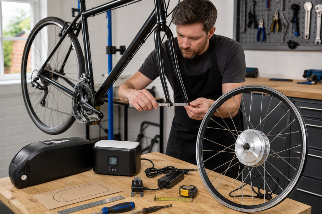 Ebike conversion kit axle and battery fit check